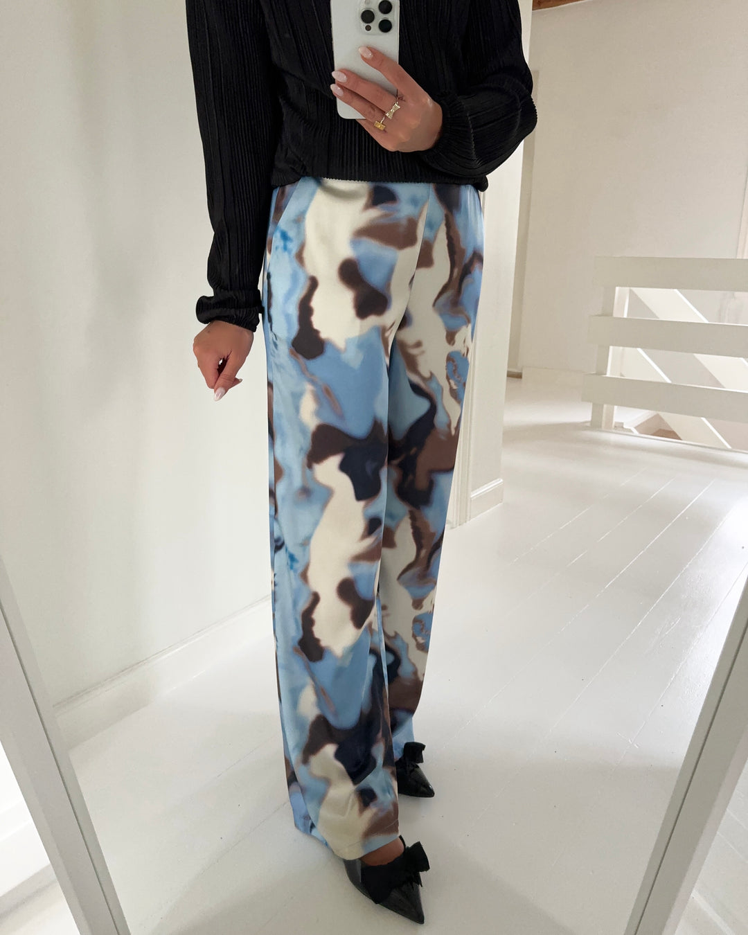 Love&Divine bukser love1024-49 blue waterprint