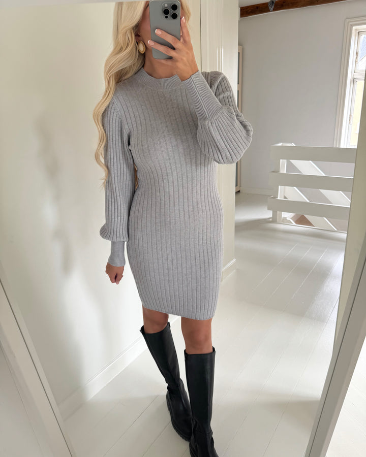 JDY kjole magda light grey melange