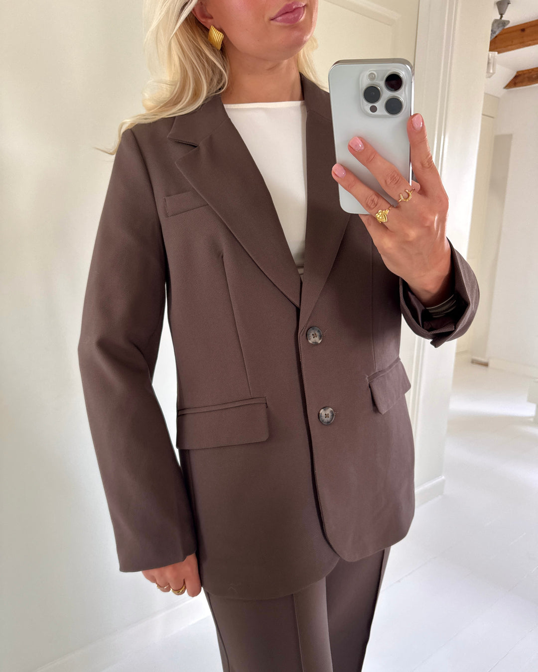 Y.A.S blazer reemaj ls chocolate brown