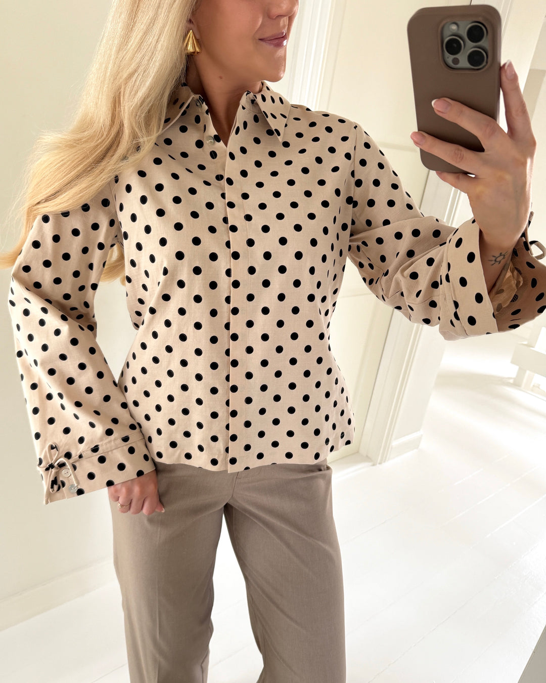 Love&Divine skjorte love1497 cream/dot