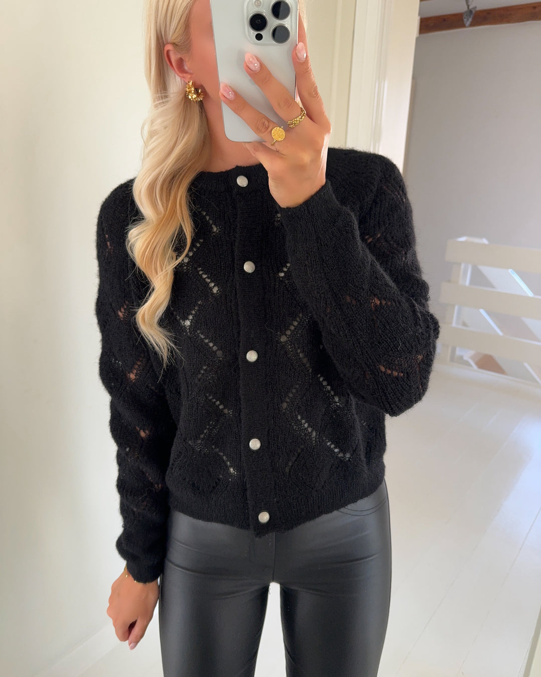 Only cardigan susia life ls structu cc knt black