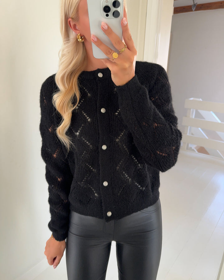 Only cardigan susia life ls structu cc knt black