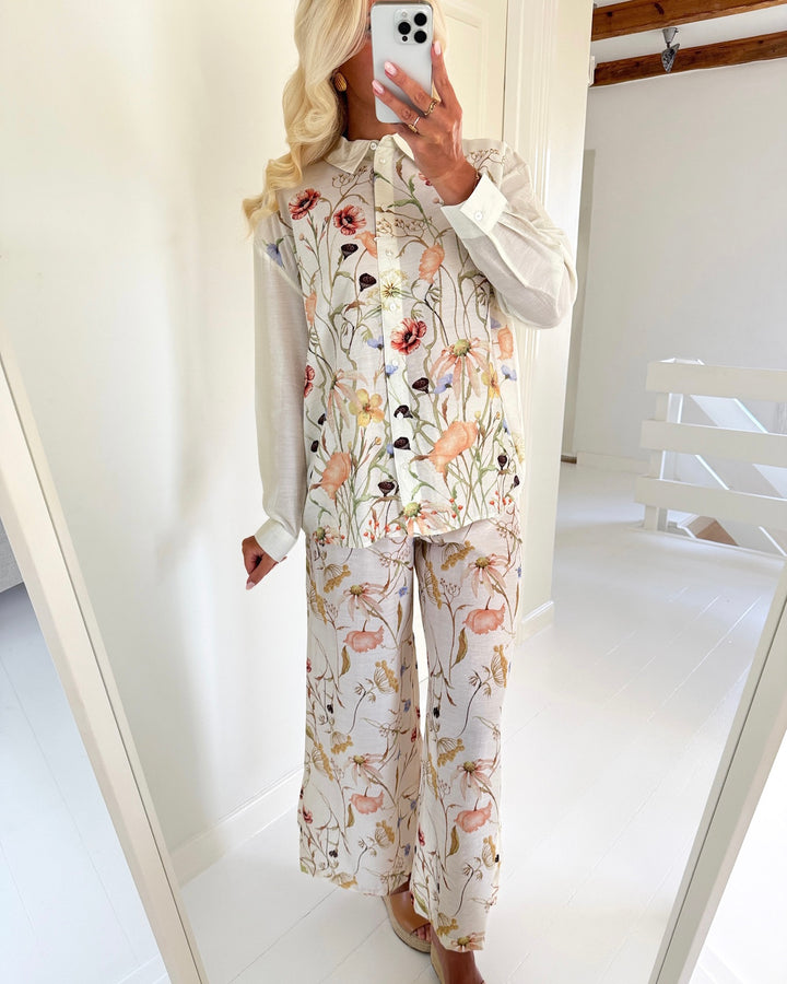 JDY bukser ace life mw palazzo pristine meadow flowers