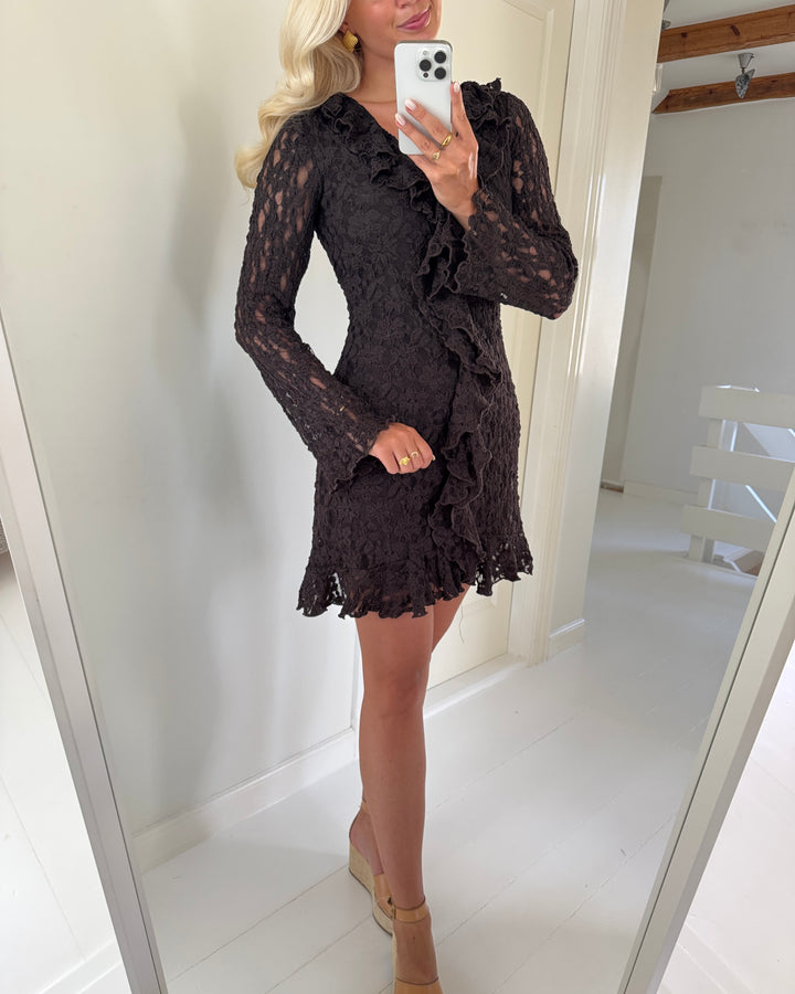 Aware by Vero Moda kjole kienna ls chocolate torte