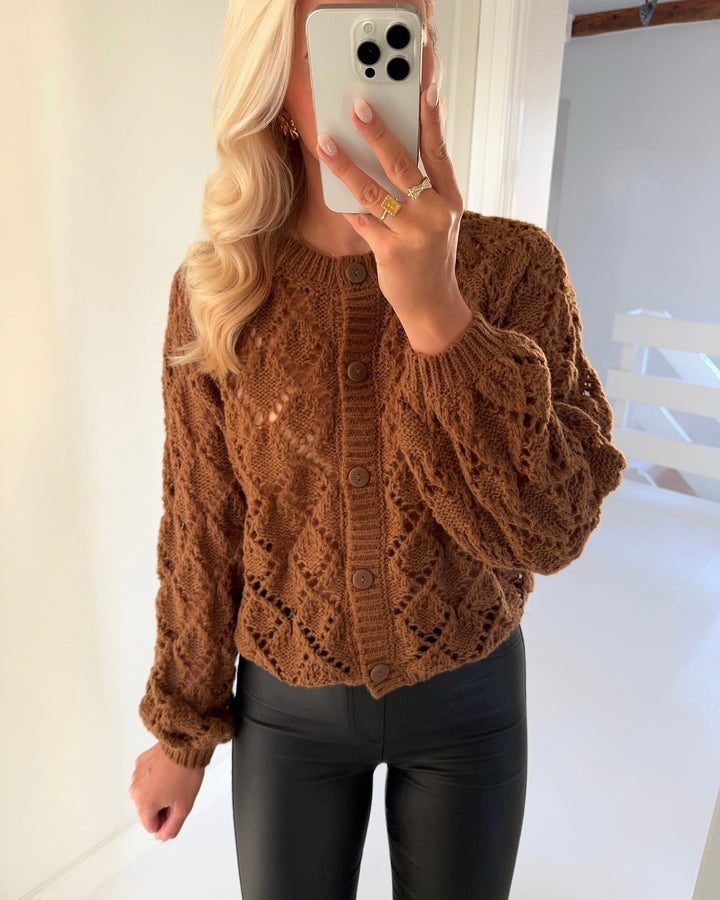 Vero Moda cardigan alice ls knit cardigan toffee