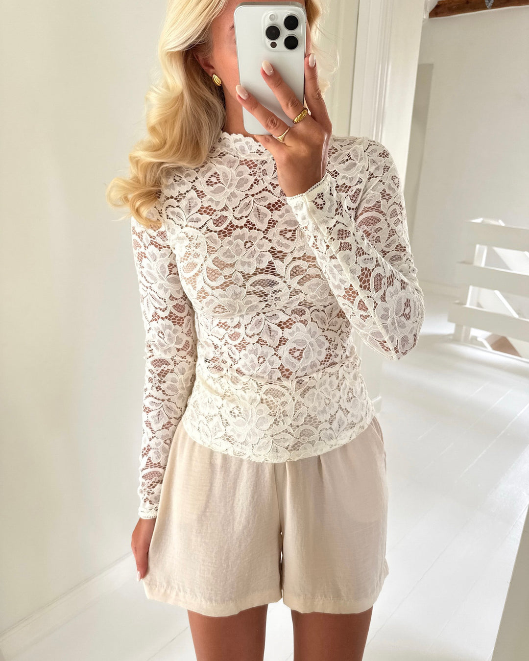Y.A.S bluse lacey ls lace pristine