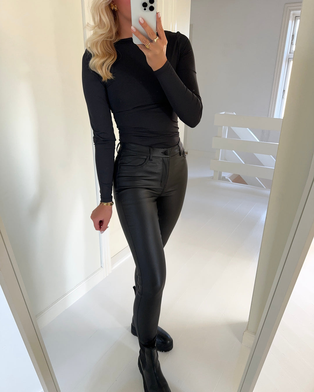 JDY bukser new thunder coated high black