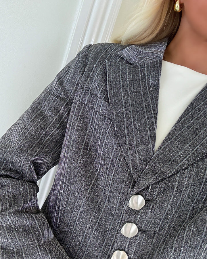 Y.A.S blazer kamo ls black/silver