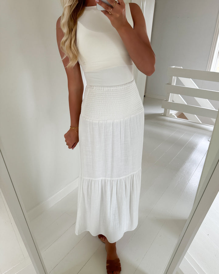 Aware by Vero Moda nederdel pernilla maxi snow white