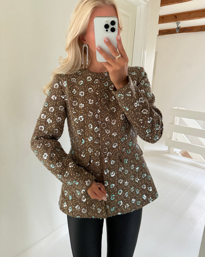 Y.A.S blazer soller ls taupe gray