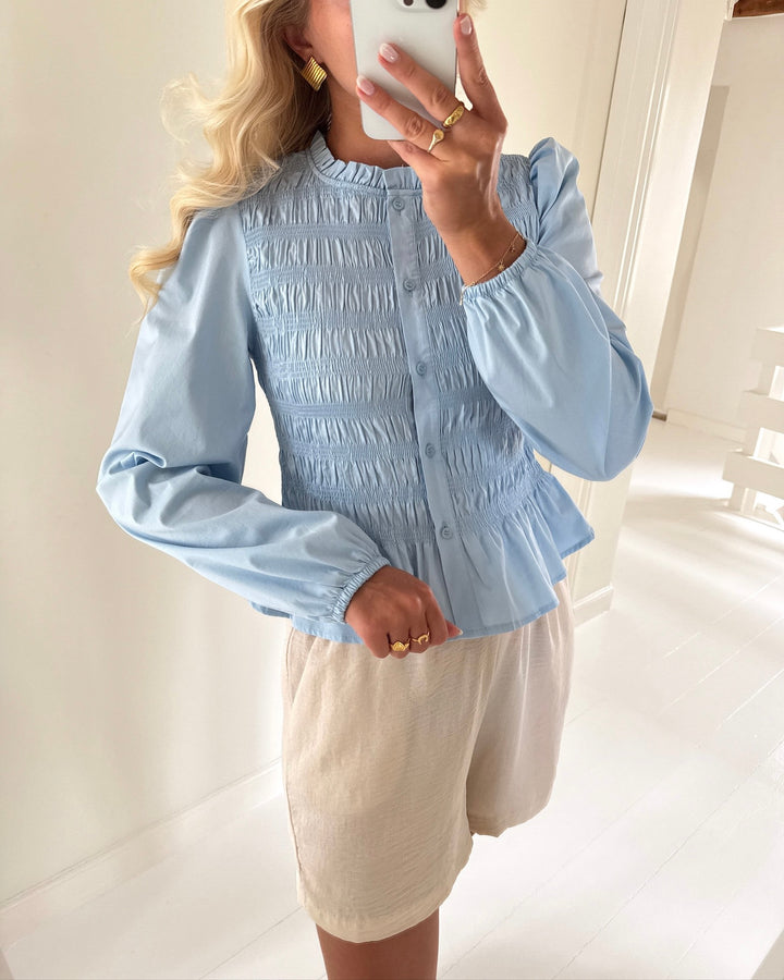 Vero Moda bluse friba ls smock cashmere blue