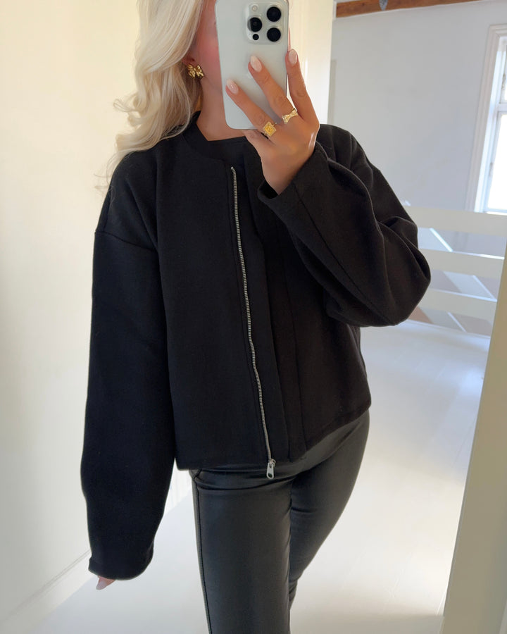 Pieces jakke jolene ls bomber black