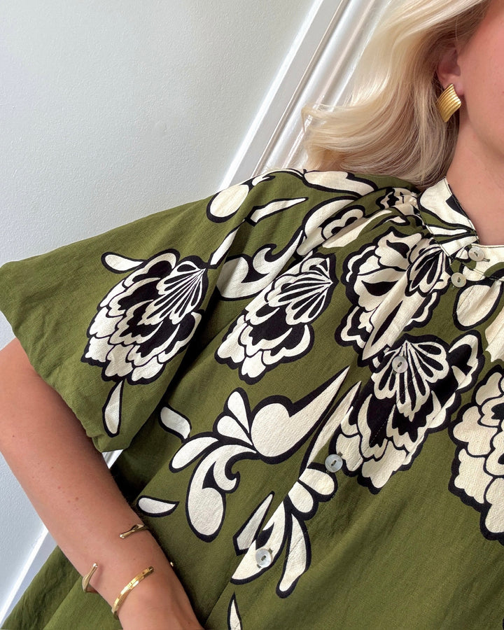 Sister's Point top elice ss2 d. olive flower