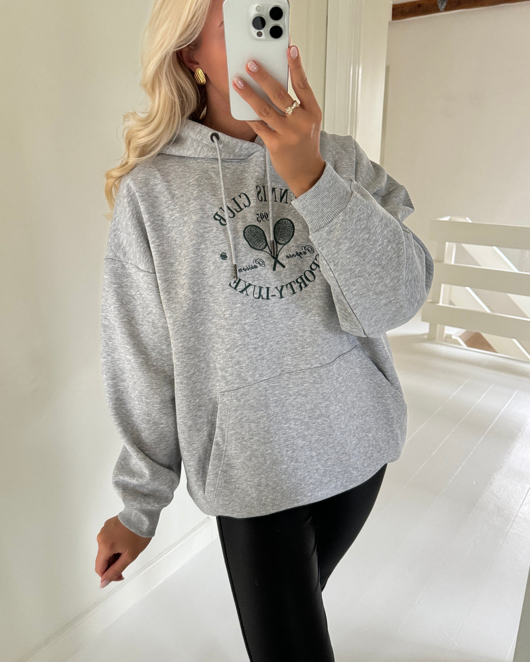 Sister’s Point hoodie hike light grey melange