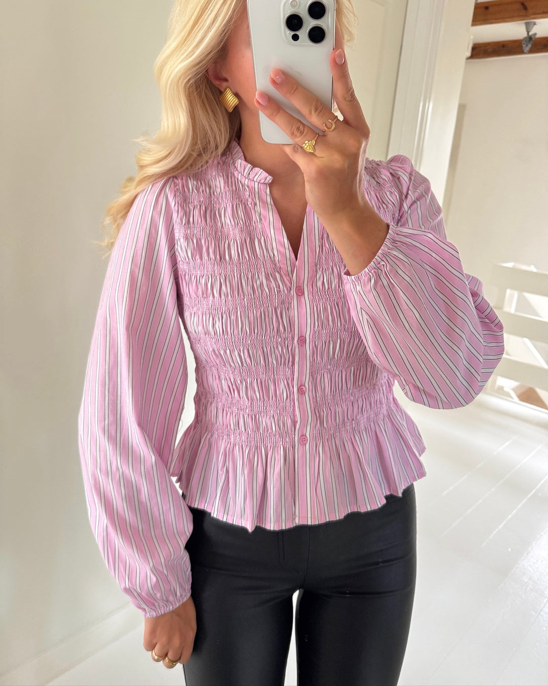 Vero Moda bluse emery ls v-neck smock bonbon winetasting
