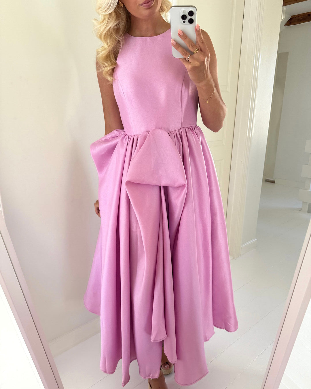 Y.A.S kjole ellina sl long pink frosting