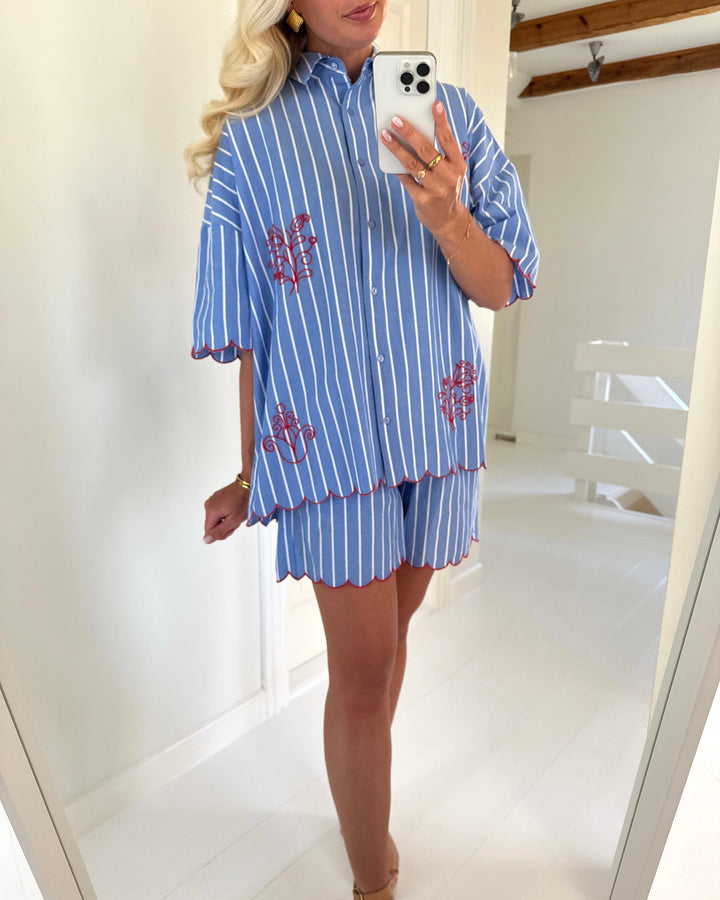 Sister's Point shorts ella-sho19 blue stripes - FORUDBESTILLING LEV. UGE 24