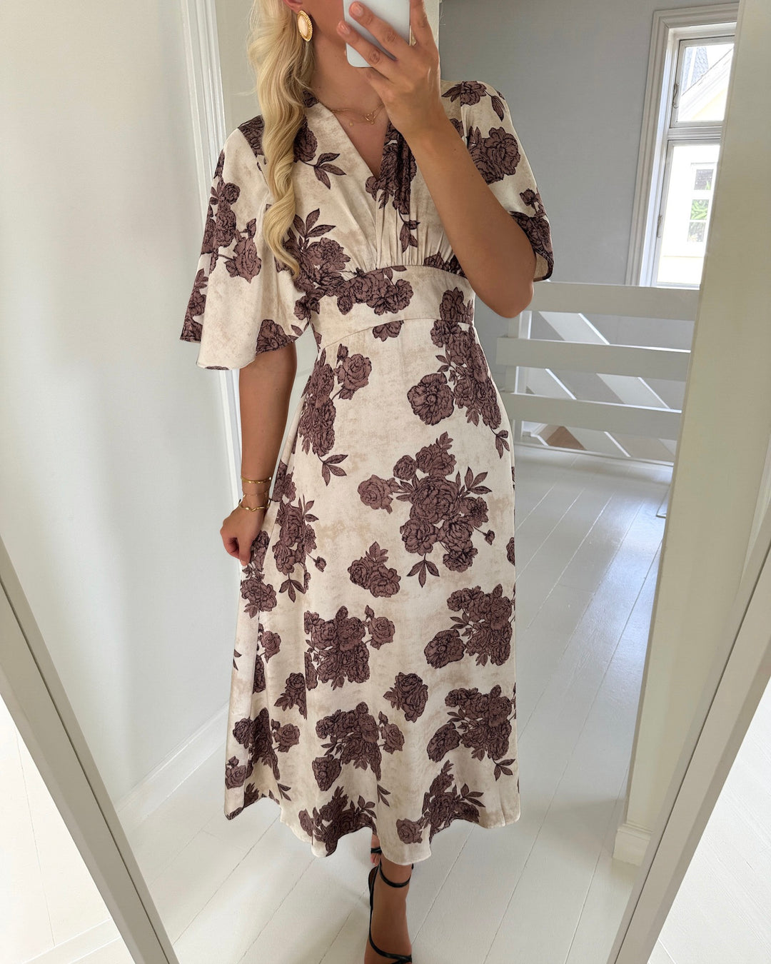 Sister’s Point kjole gisela-dr20 bordeaux flowers