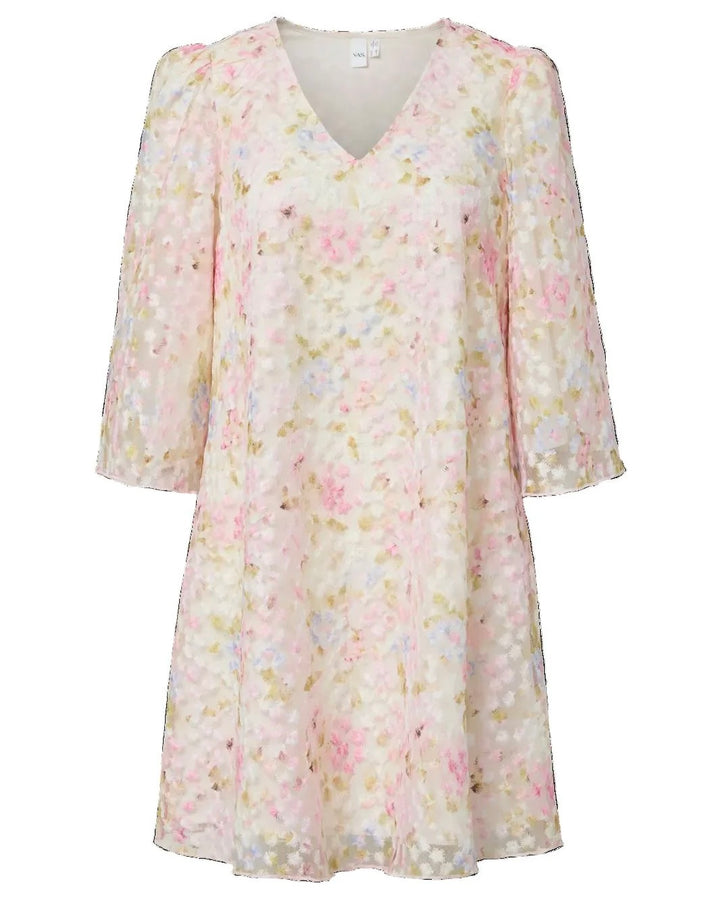 Y.A.S kjole leanna 3/4 pristine/leanna aop