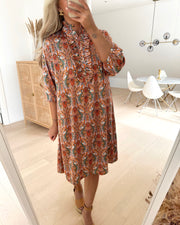 Love953-1 dress orange paisley