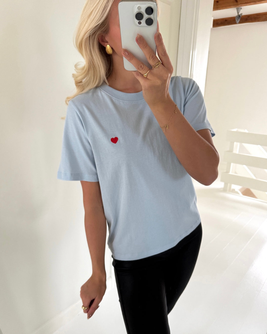 JDY t-shirt pisa ss print cashmere blue/bittersweet heart