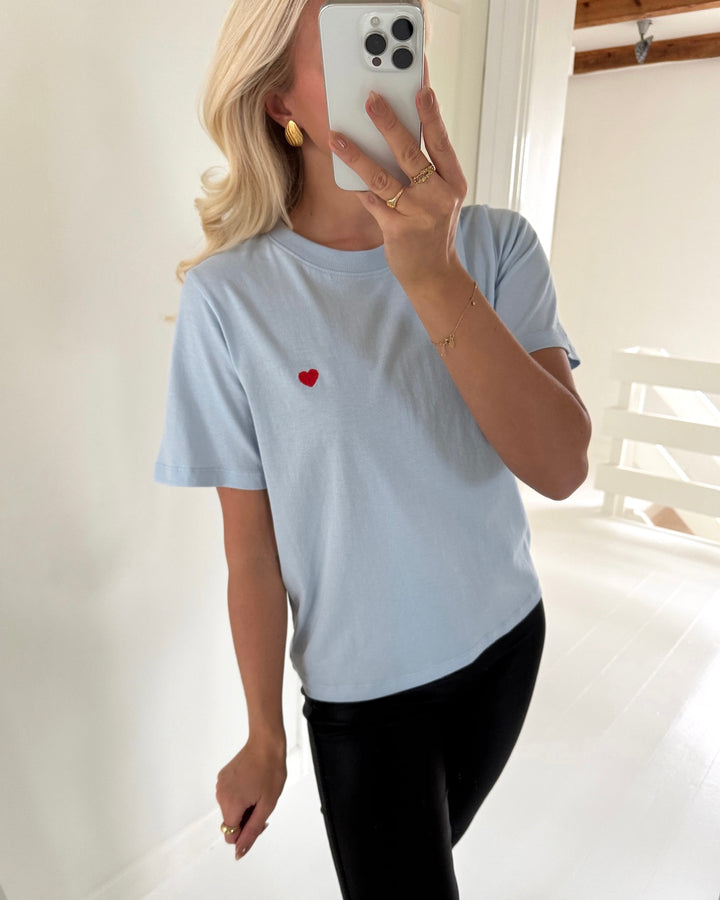 JDY t-shirt pisa ss print cashmere blue/bittersweet heart