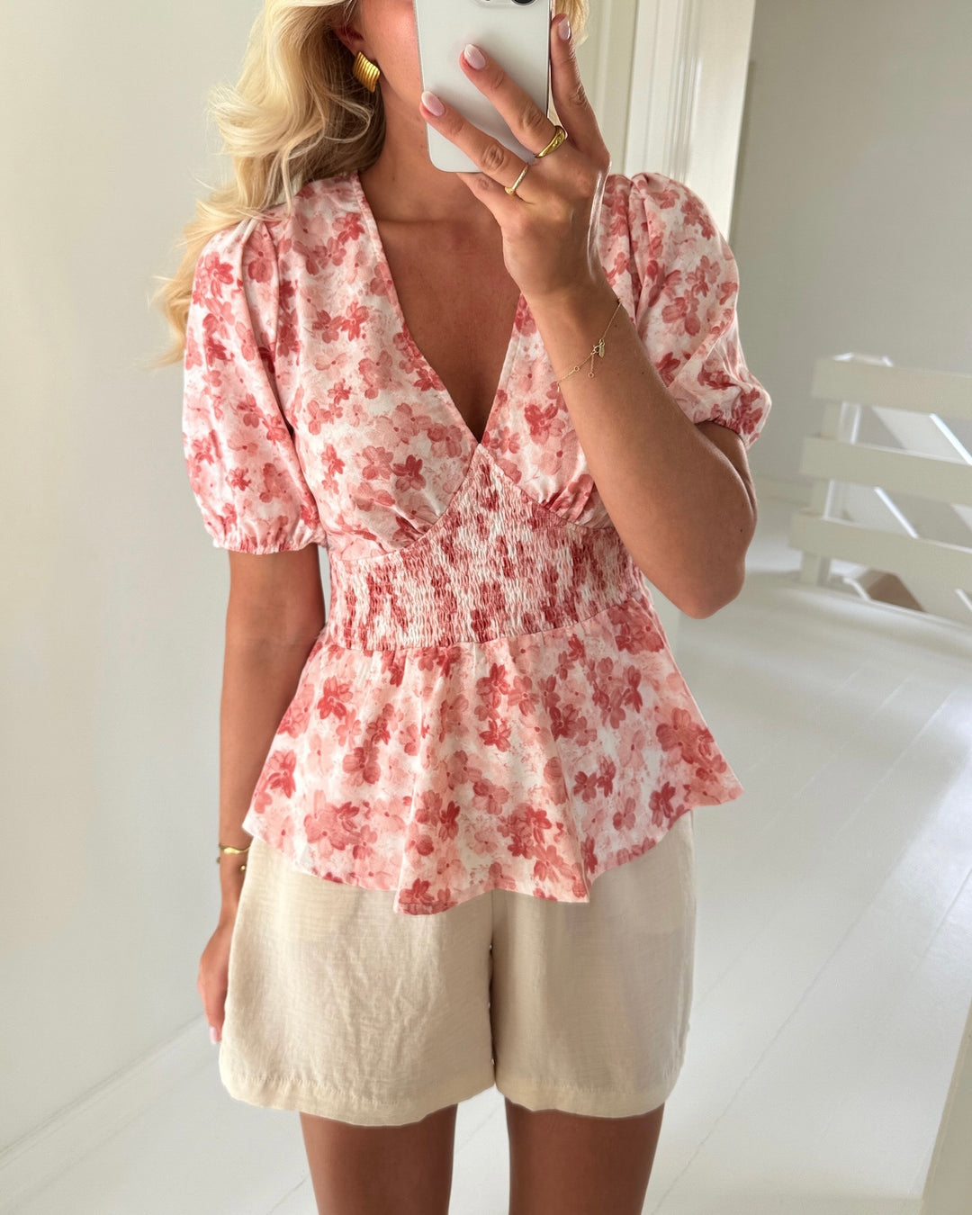 A-View bluse lassie rose/white
