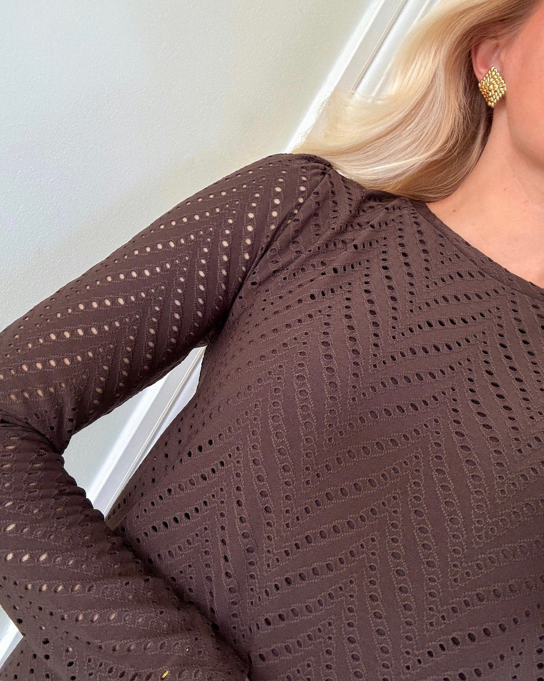 JDY bluse carla cathinka ls o-neck chocolate brown