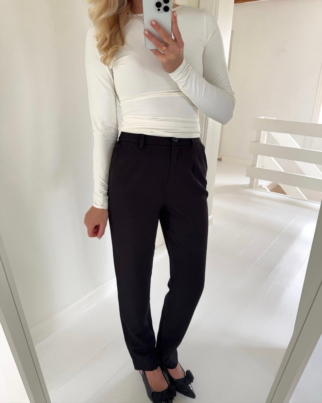 Pieces bukser kamil hw ankle black