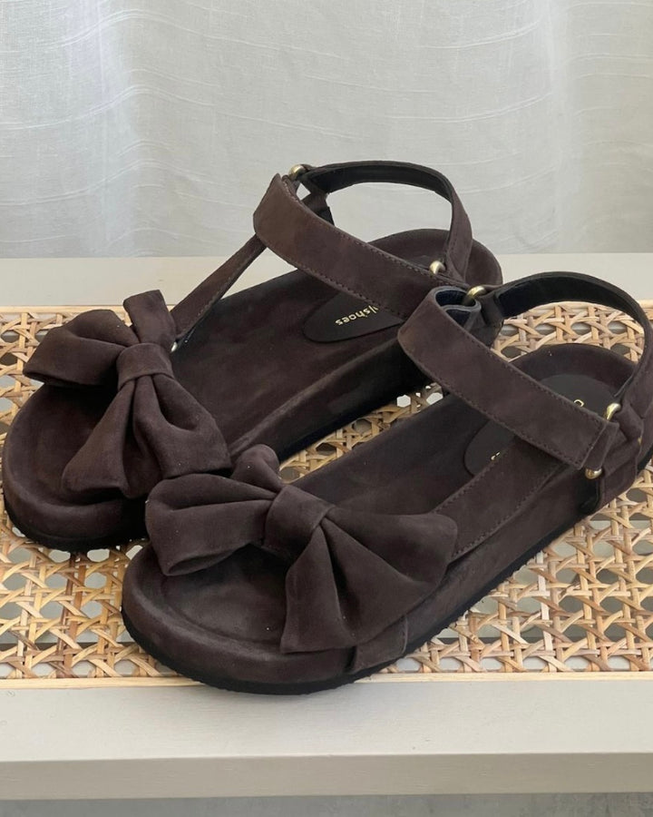 Copenhagen Shoes sandaler sky and diamonds suede dark brown