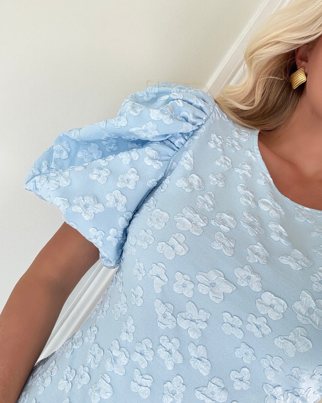 Vero Moda kjole fia ss o-neck midi nantucket breeze