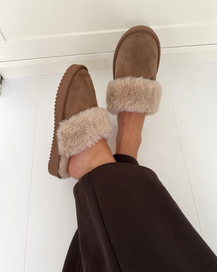 Only hjemmesko cath teddy cognac
