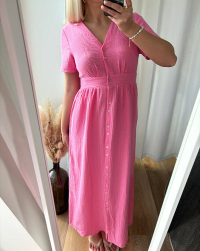Natali ss ankle dress pink cosmos