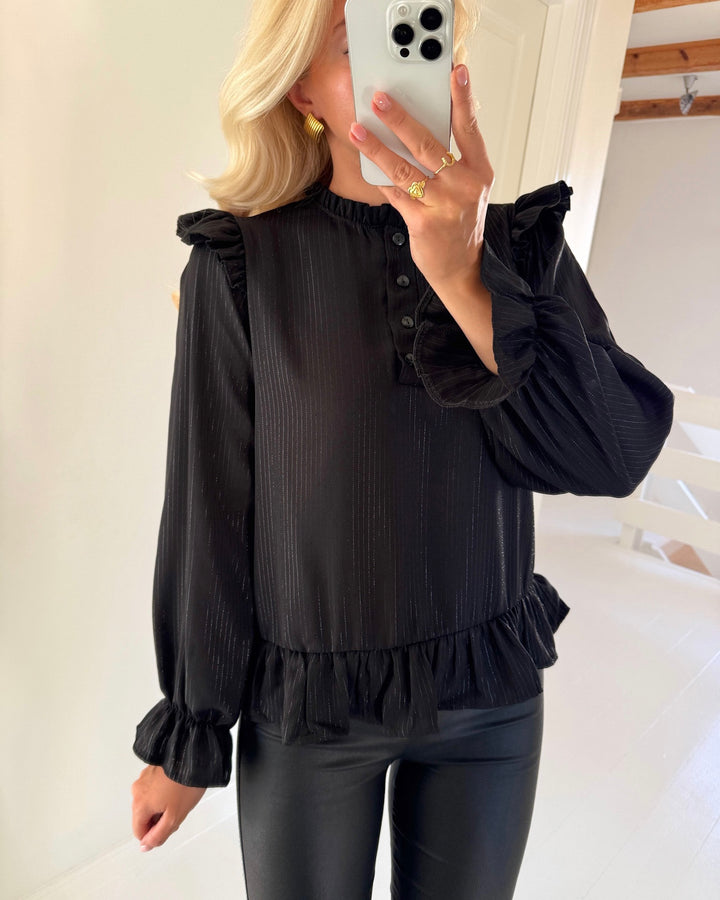 Sister's Point bluse disko black/black