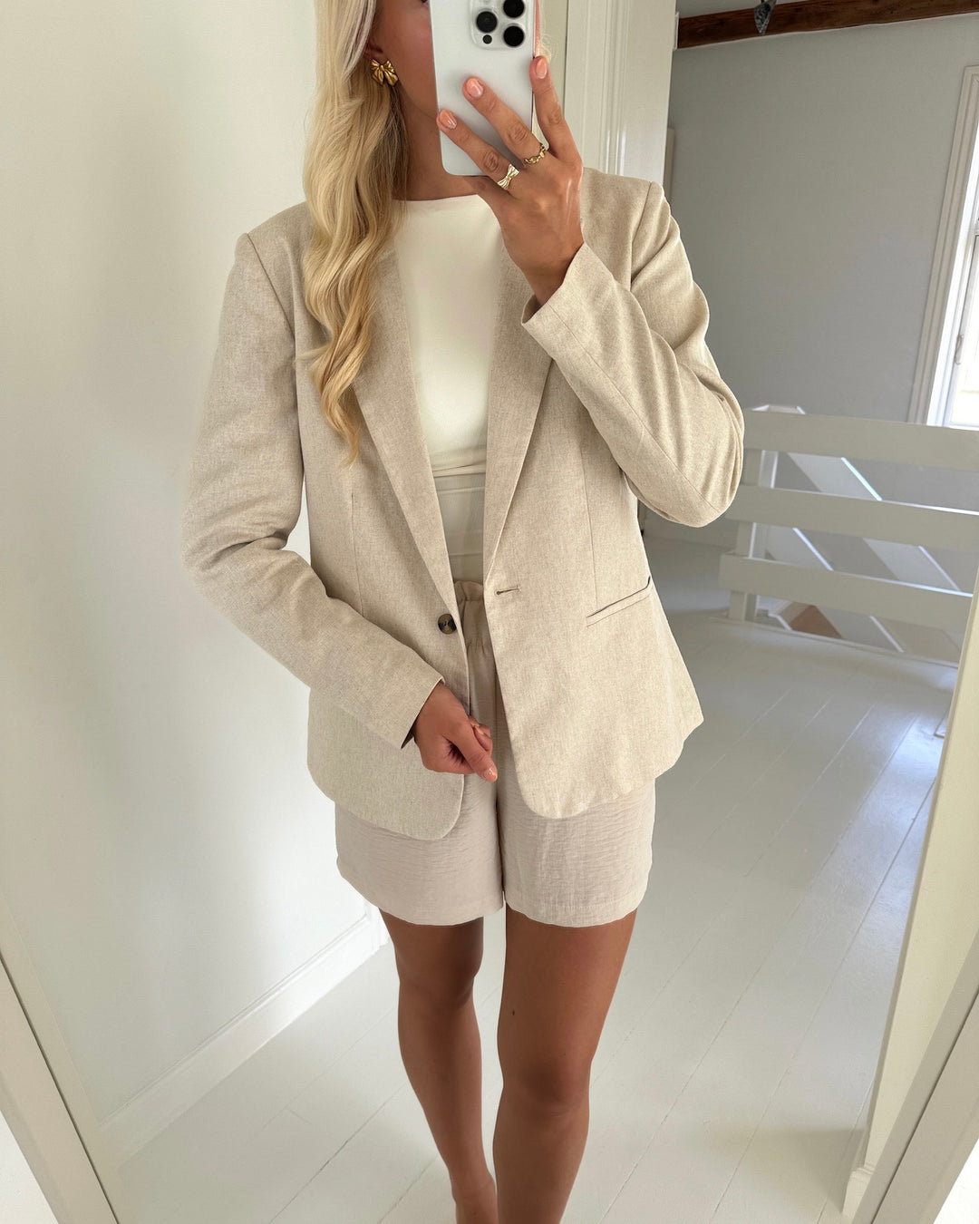 JDY blazer say l/s linen oatmeal