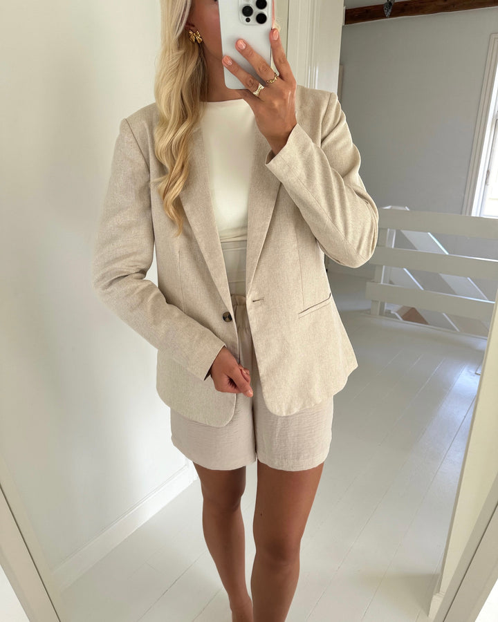 JDY blazer say l/s linen oatmeal