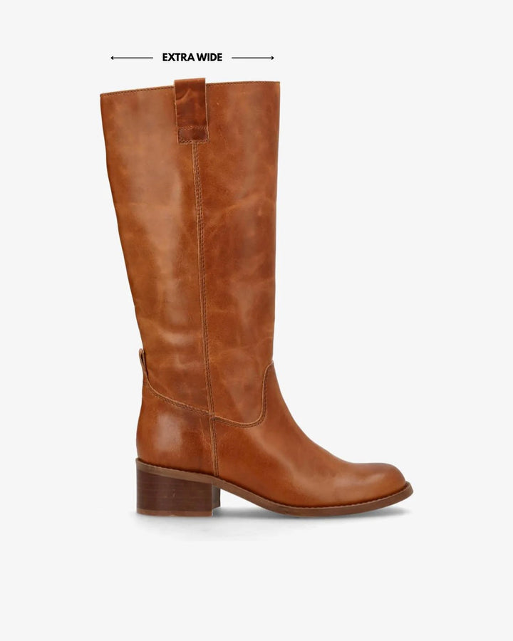 Phenumb støvler martina long wix cognac