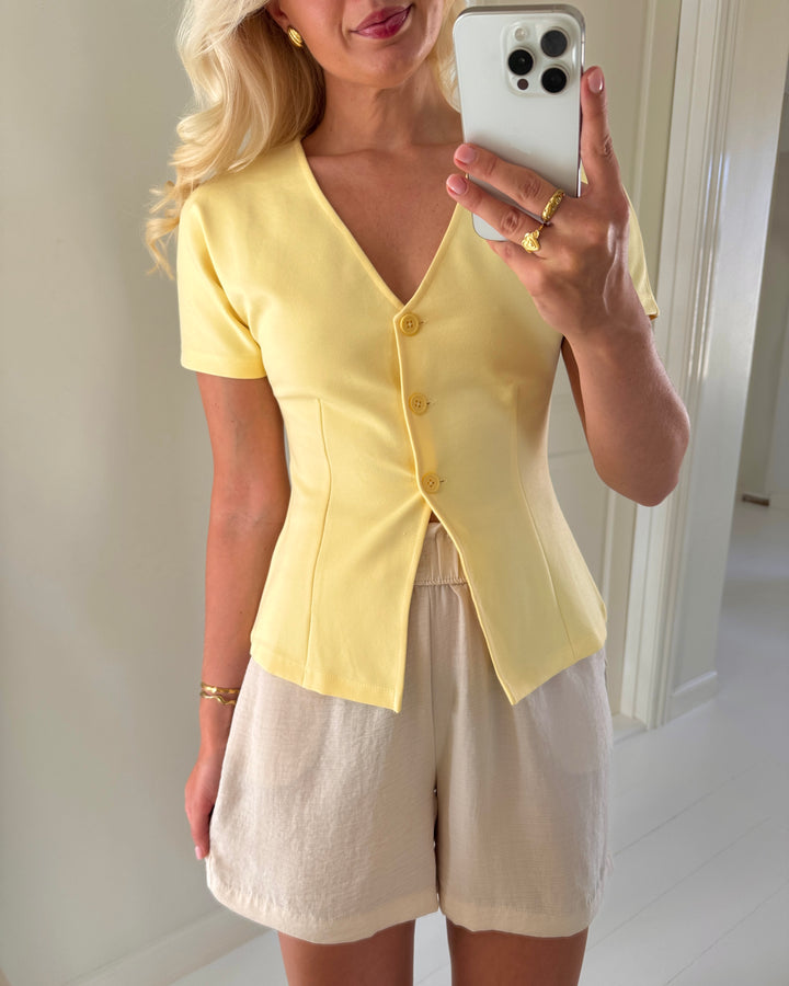 Pieces cardigan gunhild ss french vanilla
