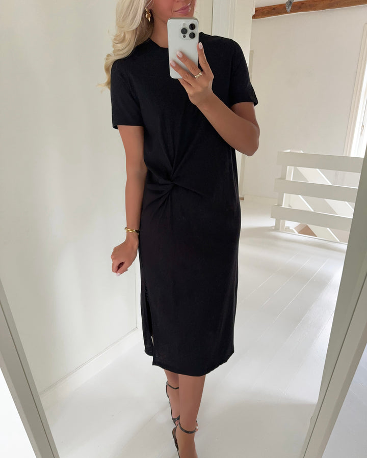 Vero Moda kjole tass ss o-neck 7/8 black