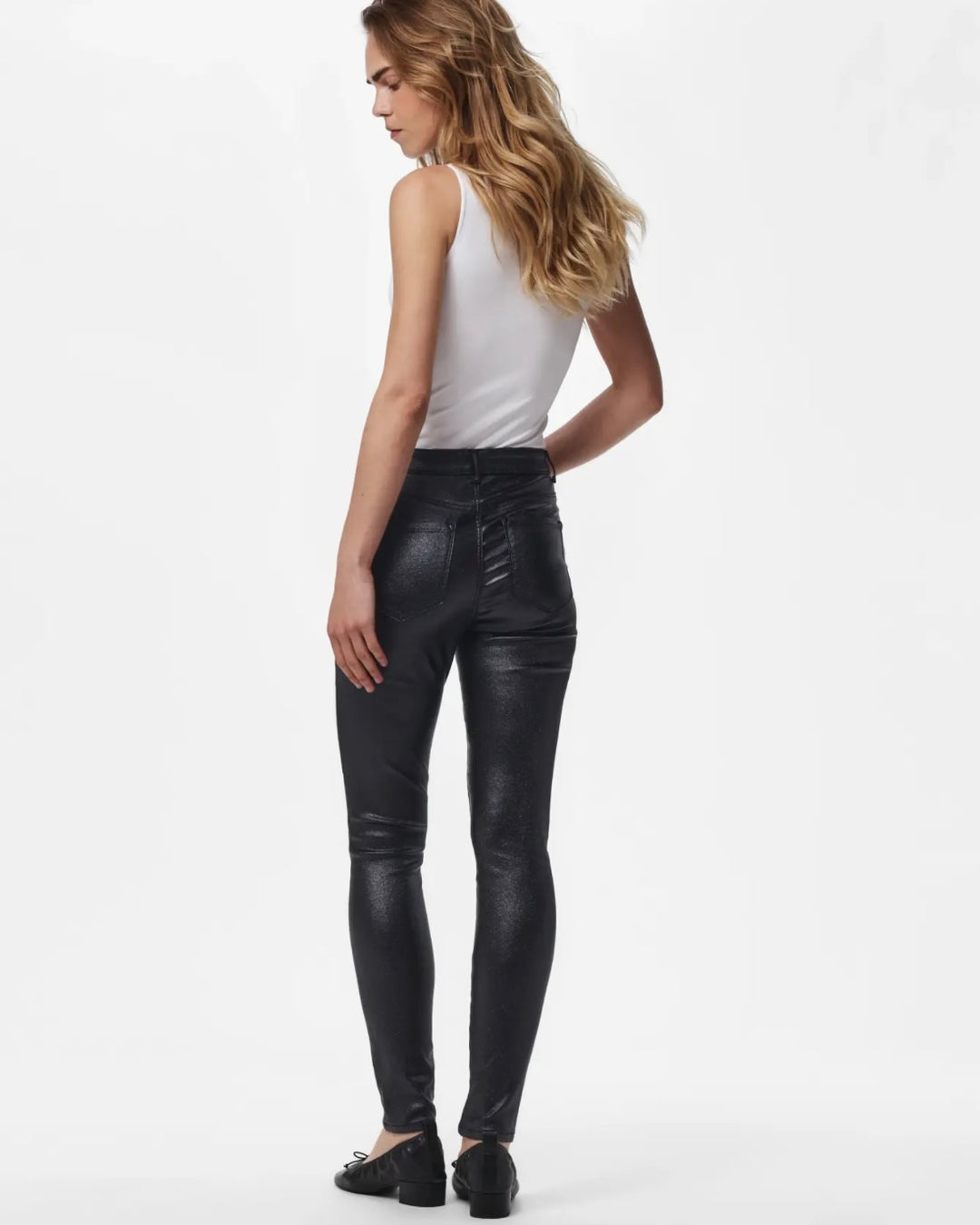 Pieces leggings highskin wear black glitter