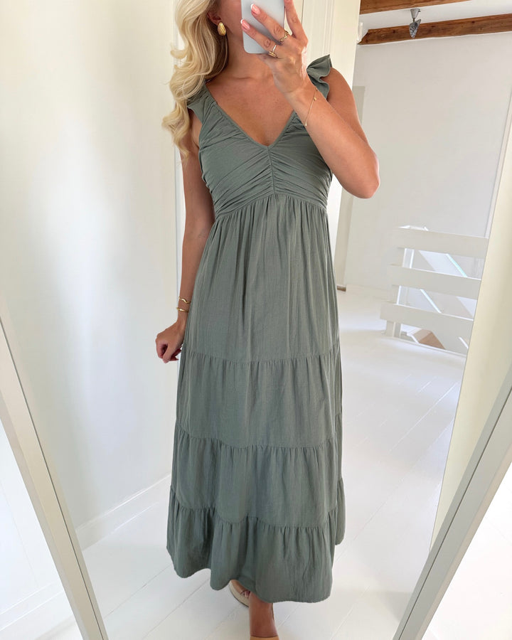 Vero Moda kjole dicthe sl frill ankle laurel wreath