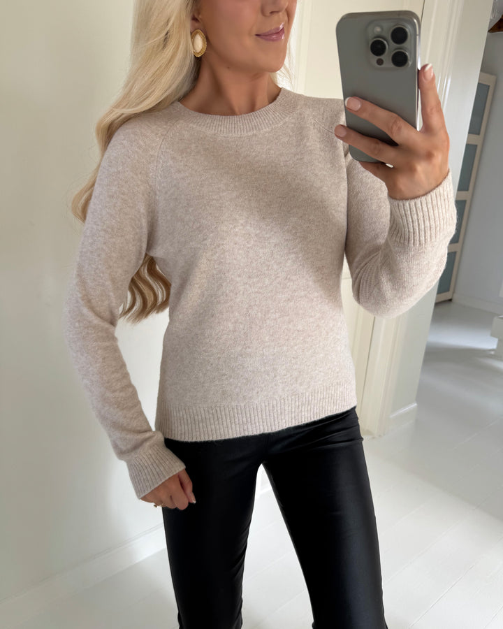 Vero Moda striktrøje doffy ls o-neck silver gray/melange