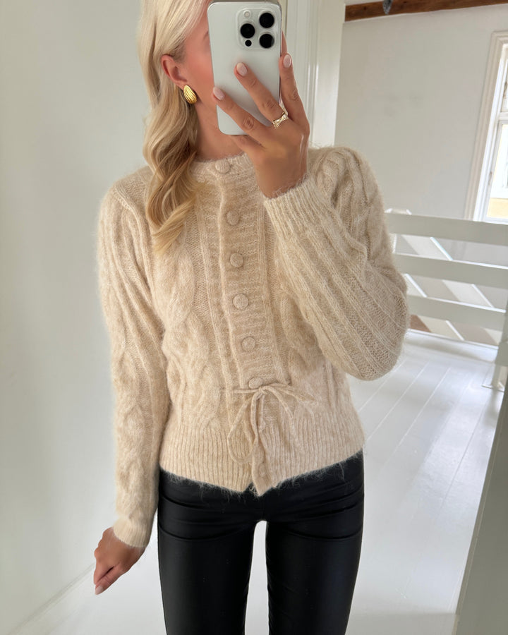 Vero Moda cardigan lisa ls string oatmeal/melange