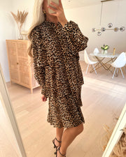 Kalaya dress ls dress nomad/leopard