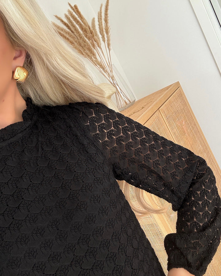 Vero Moda kjole becca ls o-neck short black