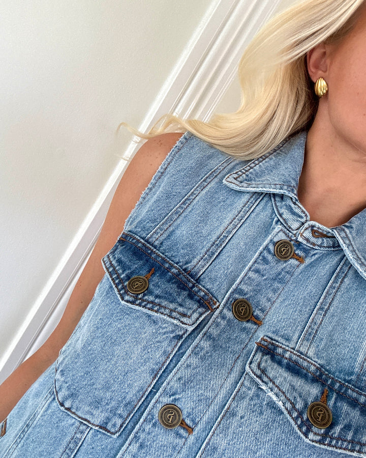 Sister's Point kjole faisa-dr m. denim wash