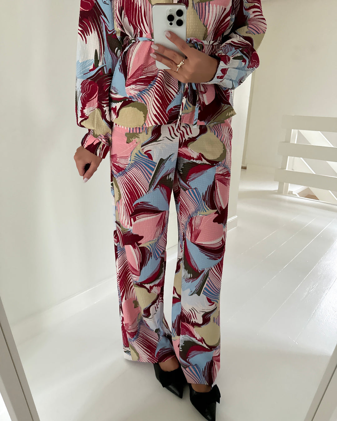 Vero Moda bukser ruby fie mw straight karanda red/fie