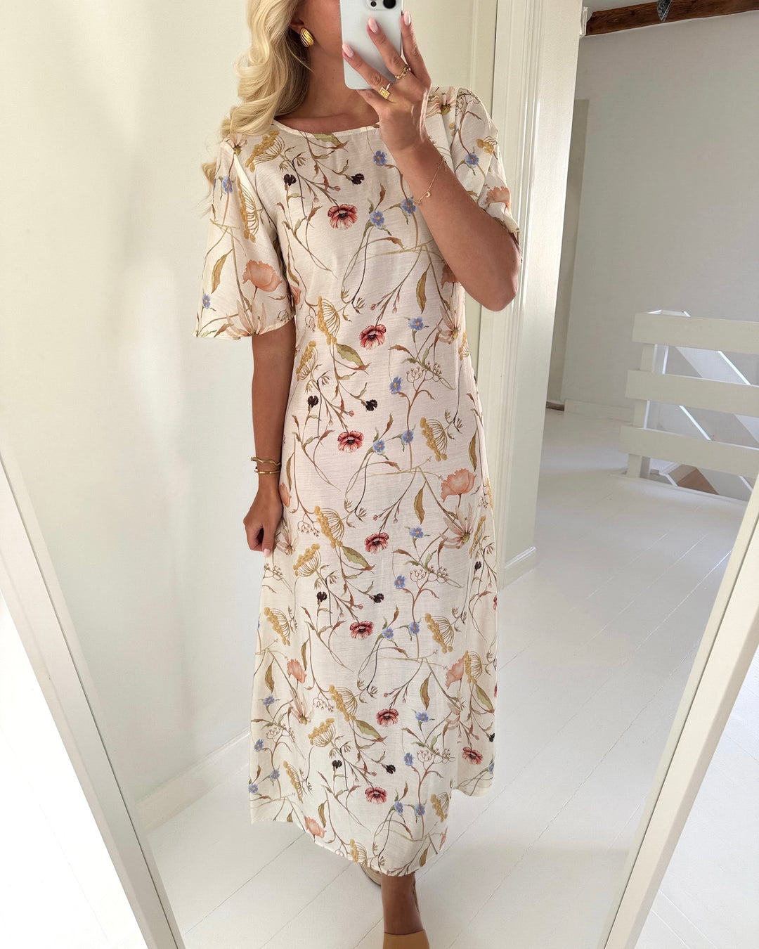 JDY kjole ace life ss long pristine meadow flowers - FORUDBESTILLING LEV. UGE 17