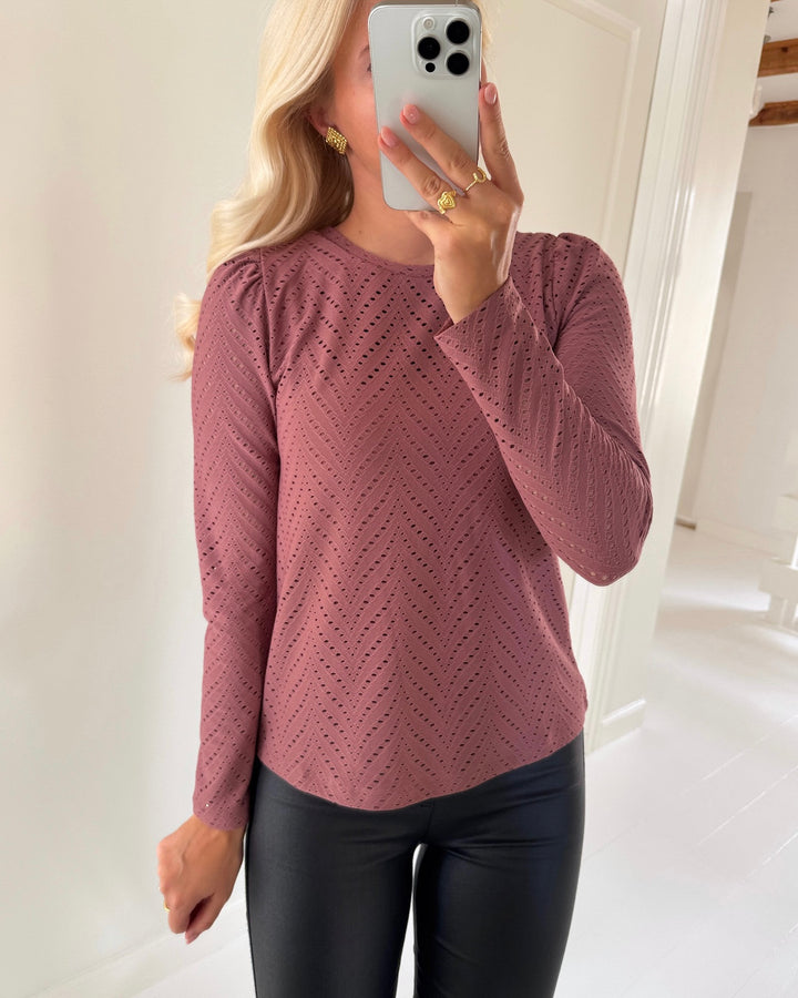 JDY bluse carla cathinka ls o-neck rose brown