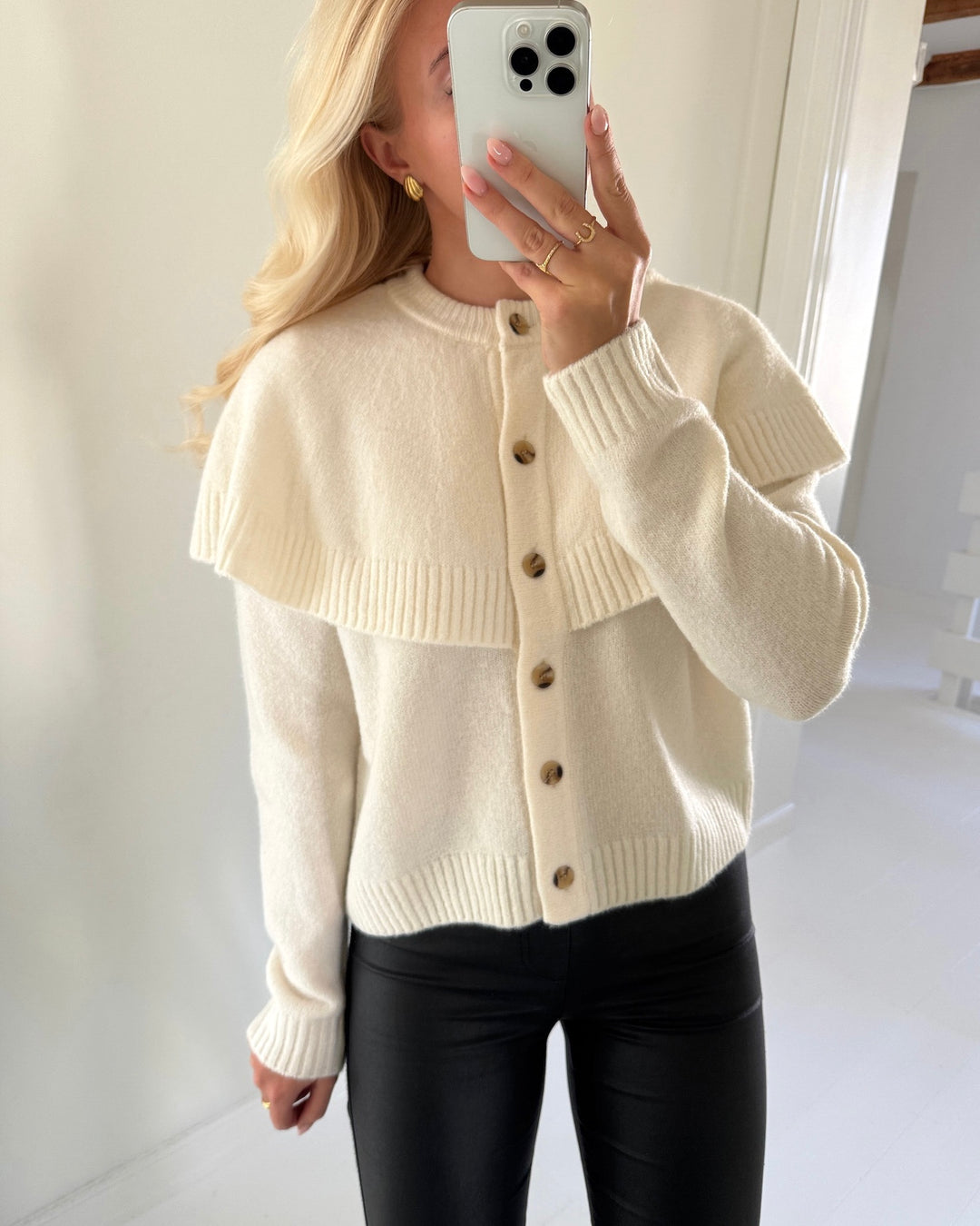 Vero Moda cardigan lilli ls o-neck cape birch